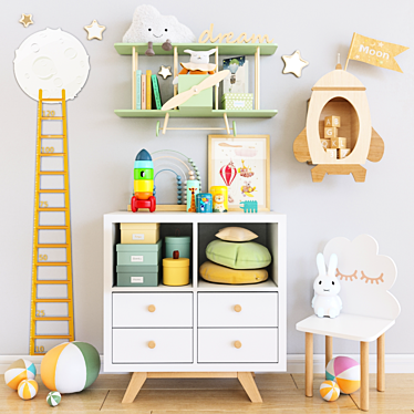 Dreamy Kids Room Set 3D model image 1 