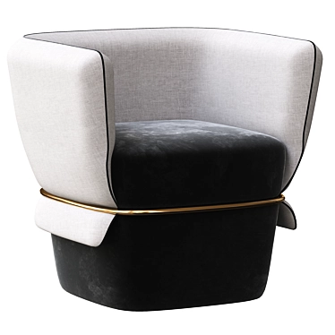 Elegant Chemise Armchair: Stylish Comfort for Your Home 3D model image 1 
