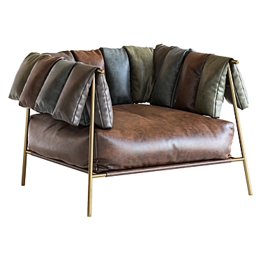 Contemporary Italian Armchair: Tirella by Bonaldo 3D model image 1 