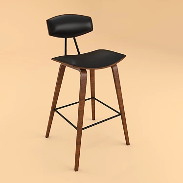 Sleek Bar Chair  Modern Design 3D model image 1 