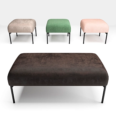 Sleek Talk Pouf - Ultimate Comfort 3D model image 1 