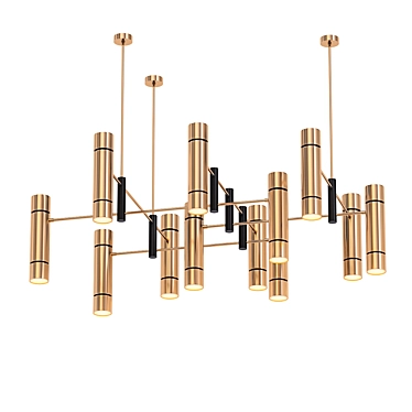 Elegant Silver Chandelier 3D model image 1 