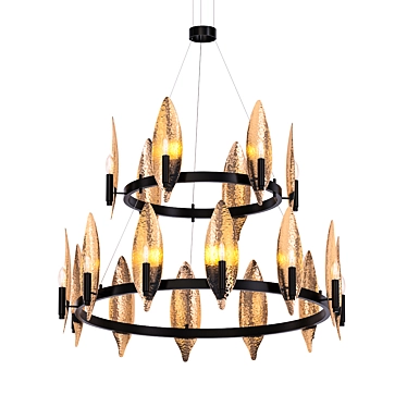 Elegant Willow 36 Chandelier 3D model image 1 