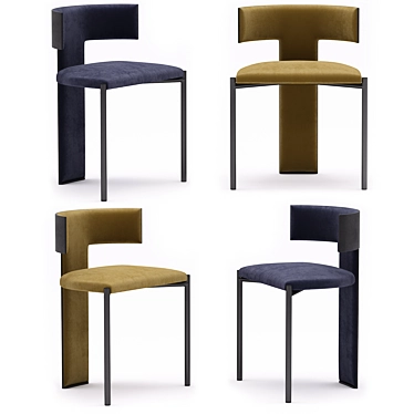 Modern Zefir Chair: Stylish and Comfortable Seating 3D model image 1 