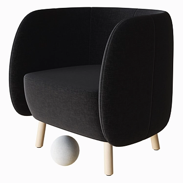 Modern Mousse P Armchair 3D model image 1 