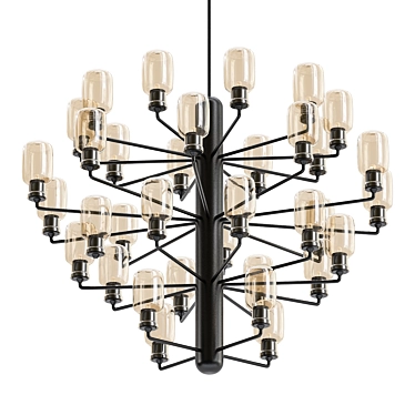 Elegant AMP Chandelier for Exceptional Lighting 3D model image 1 