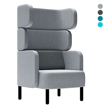 Sophisticated Comfort, Elevated Style: Story High-Back Easy Chair 3D model image 1 