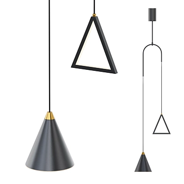 Fergus Pendant Lamp: Stylish Conical Design 3D model image 1 