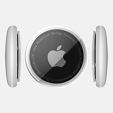 Sleek Apple AirTag: Detailed 3D Model 3D model image 1 