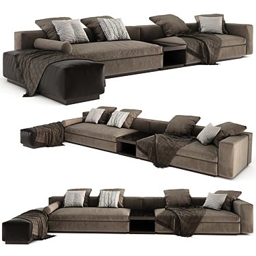 Minotti Yang Sofa: Contemporary Elegance 3D model image 1 