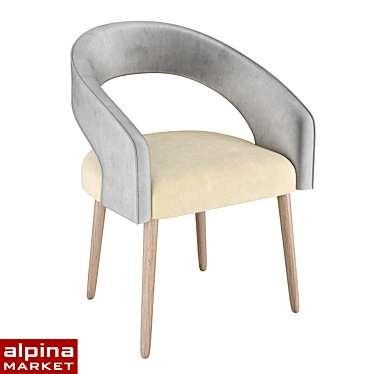 Veronica Upholstered Chair: Elegant Comfort in Your Home 3D model image 1 