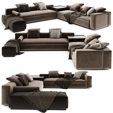 Minotti Yang 2 Sofa 3D model image 1 