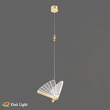 Golden Butterfly Pendant Light 3D model image 1 