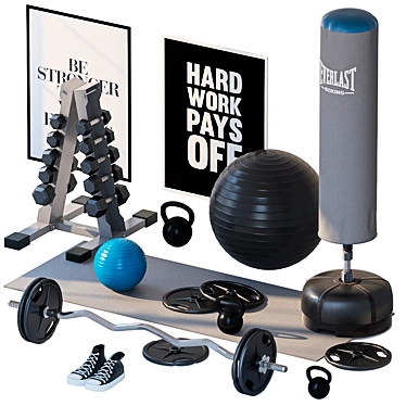 Title: Versatile Home Gym Storage Solution 3D model image 1 