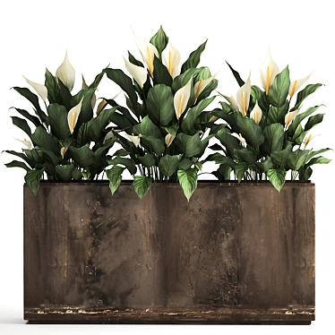 Metallic Pot Plant Collection 3D model image 1 