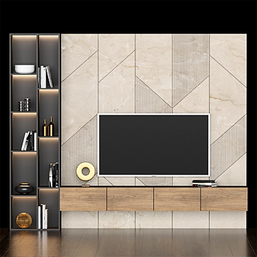 Sleek TV Stand for Modern Interiors 3D model image 1 