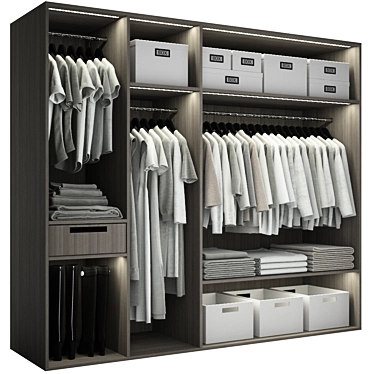 White Wardrobe Essentials 3D model image 1 