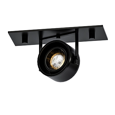 Sleek Recessed Lighting Fixture 3D model image 1 