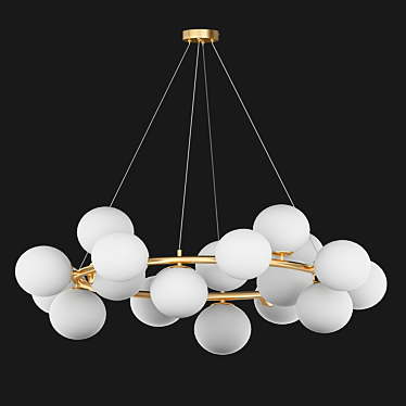 Milky Dream: Modern Ring Chandelier 3D model image 1 