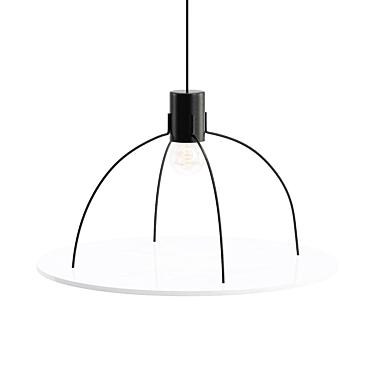 Sleek Eclipse Ceiling Lamp 3D model image 1 