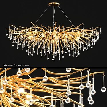 Elegant Marian Chandelier - 150cm 3D model image 1 