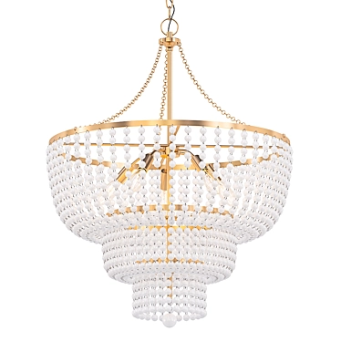 Bynes 6-Light Tiered Chandelier: Elegant Illumination 3D model image 1 