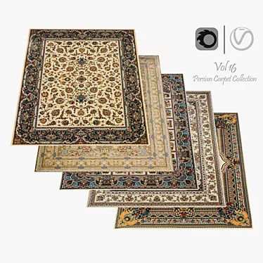 Elegant Persian Carpet Collection 3D model image 1 