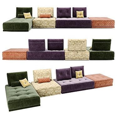 Modular Gipsy Sofa: Customizable Comfort 3D model image 1 