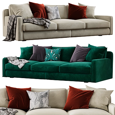 Contemporary HECTOR Sofa for Modern Living 3D model image 1 