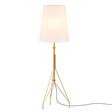 Elegant Eiffel Adjustable Floor Lamp 3D model image 1 