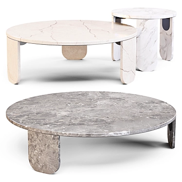 Italian Elegance: Clemo Coffee & Side Tables 3D model image 1 