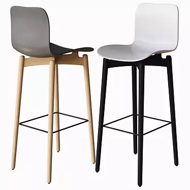 Modern Scandinavian Stool: Norr11 Langue 3D model image 1 