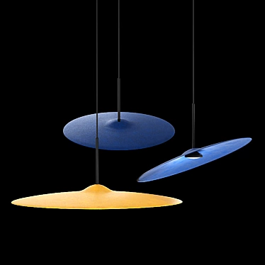 Acustica Pendant Lamp by Fabbian: Sound-Absorbing Elegance 3D model image 1 