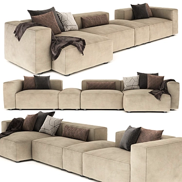 Modern Alberta Alcazar 2-Seater Sofa 3D model image 1 