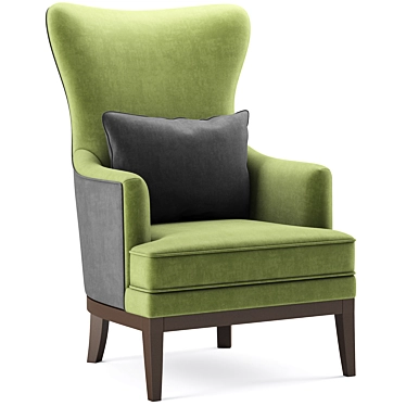 Elegant Bryn Wing Chair - Havertys 3D model image 1 