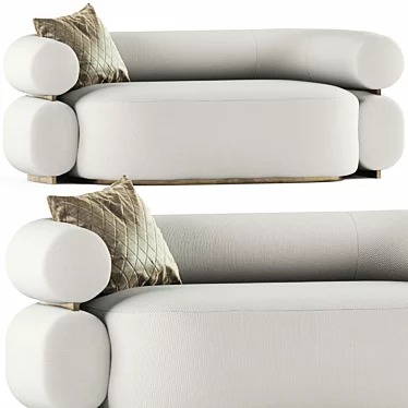 Vitra Modern Sofa: Stylish, Comfortable & Timeless 3D model image 1 