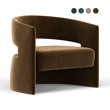 Elegant 1728 Armchair: Tecni Nova 3D model image 1 