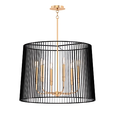 Kichler Linara 6-Light Chandelier: Elegant Illumination for Any Space 3D model image 1 