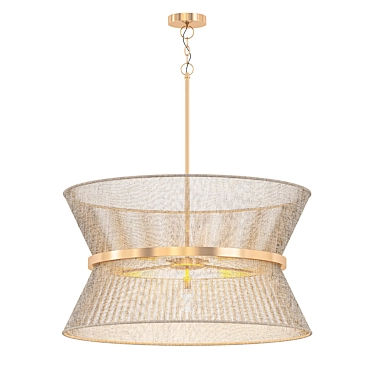 Elegant 8-Light Pendant Fixture 3D model image 1 