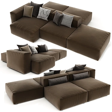 Alberta Alcazar 4-Seater Sofa 3D model image 1 