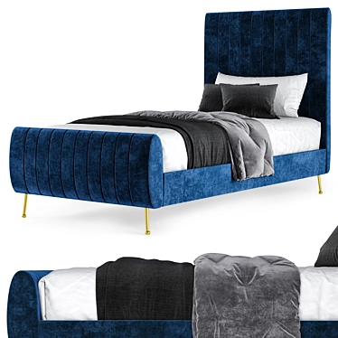 Bed Zara Velvet Twin Bed