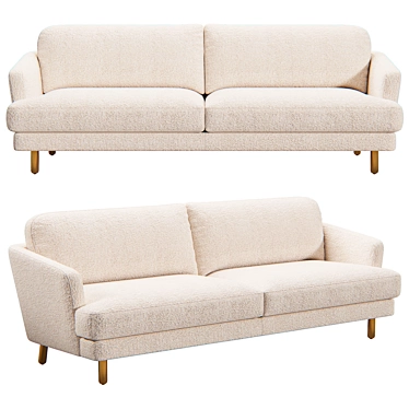 Yukon KAZA: Stylish 3-Seater Sofa 3D model image 1 