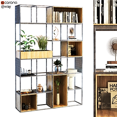 Modern Shelf Furniture Set 3D model image 1 