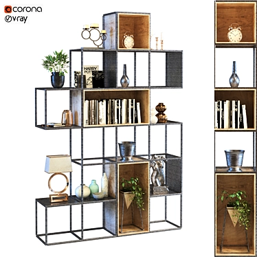 Modern Shelf Furniture Set 3D model image 1 