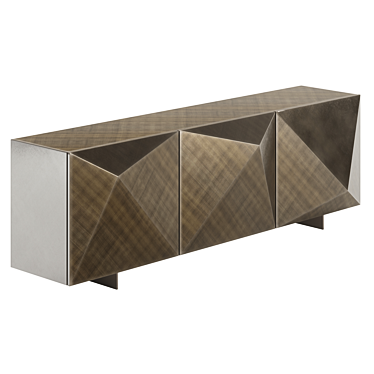 Cattelan Kayak 2021 Metal Brass Console 3D model image 1 
