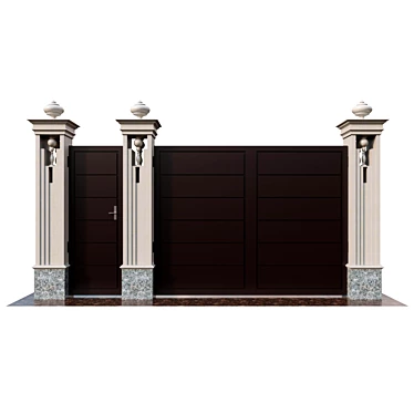 Classic Style Gates 3D model image 1 