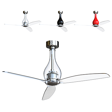 Sleek Faro Ceiling Fan 3D model image 1 