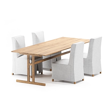 Elegant KLIMPFJÄLL / BERGMUND Dining Set 3D model image 1 