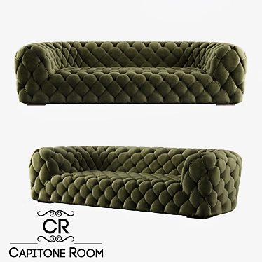 Luxury Modern Bakster Sofa 3D model image 1 