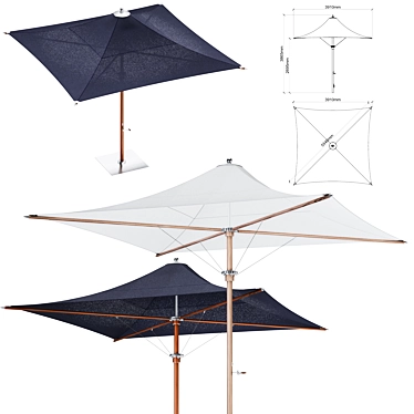 Ocean Master Max: Elegant Sunshade by Tuuci 3D model image 1 